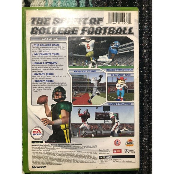 EA Sports NCAA Football  2003 for Xbox - Picture 3 of 3